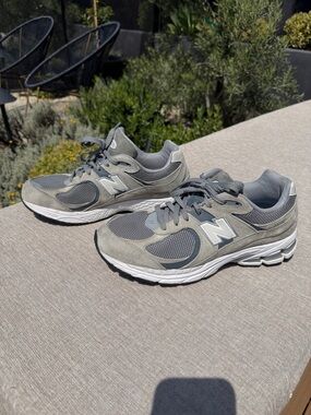 New Balance 2002R Grey Mesh & Suede Running Sneakers